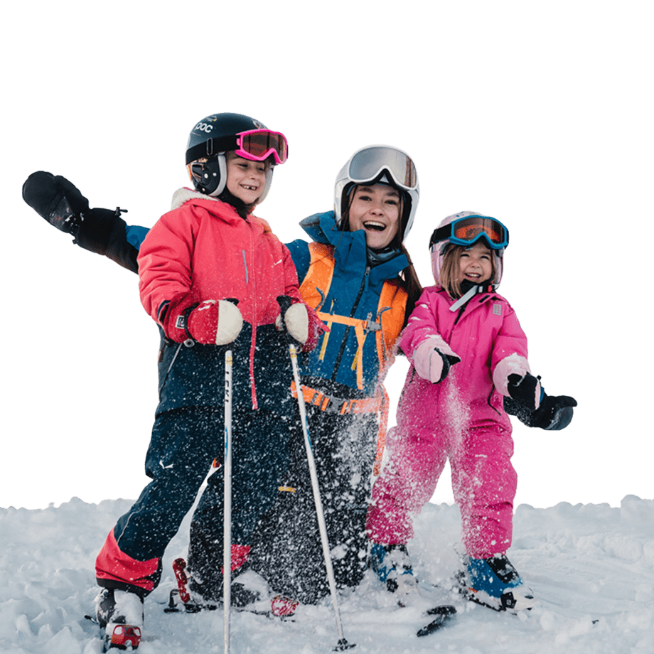 Kids skiing