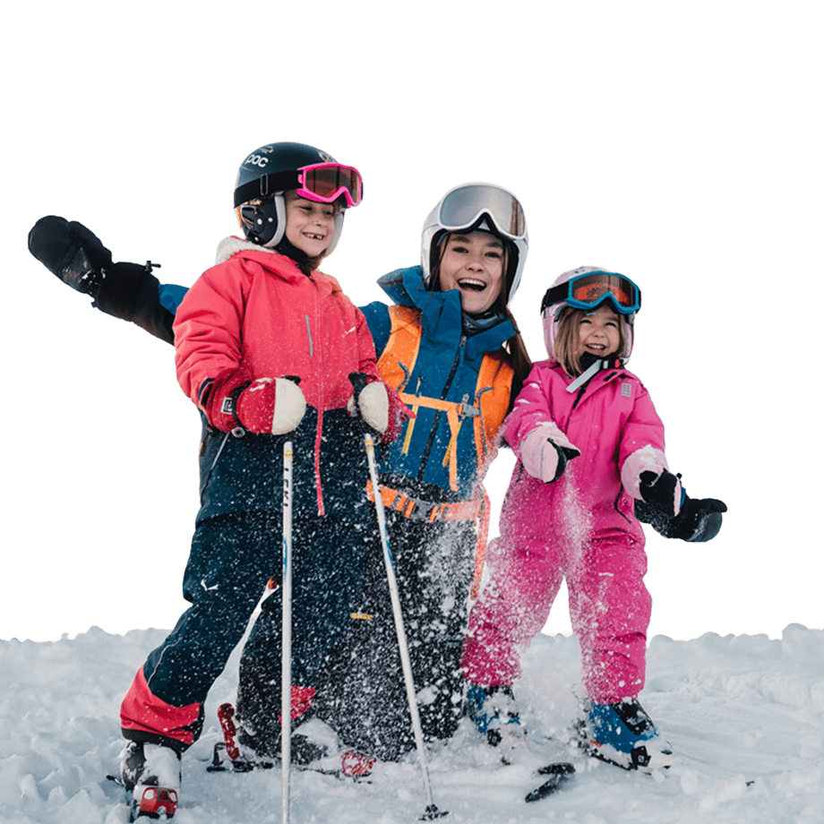 Kids skiing